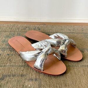 Loeffler Randall silver sandals size 9